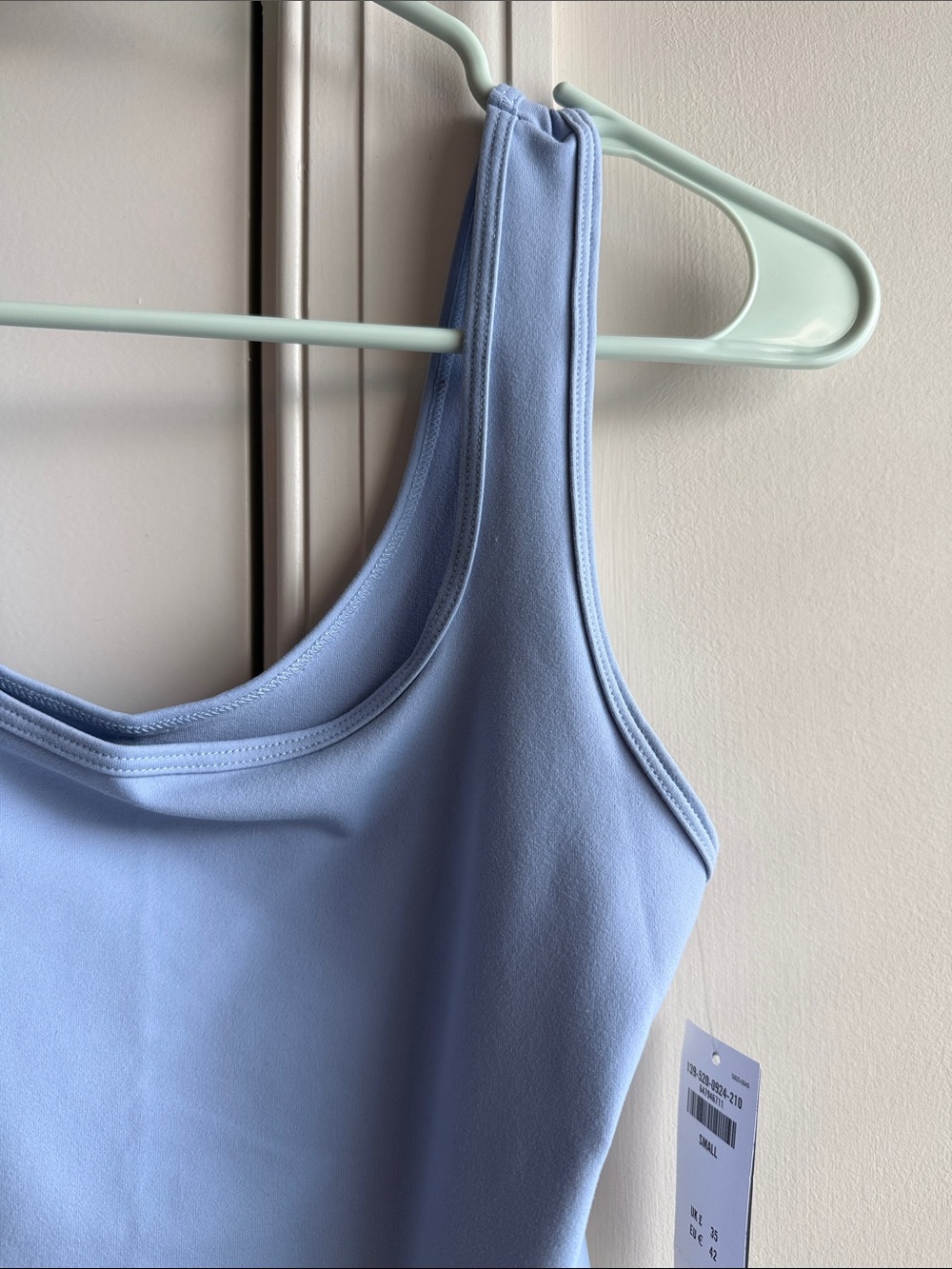 Light Blue Abercrombie & Fitch Scoop Neck Bodysuit NWT - Picture 2 of 8